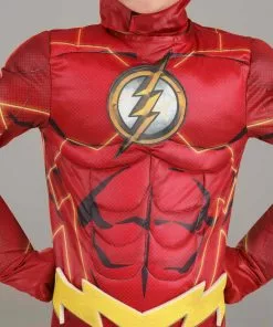 Jerry Leigh Deluxe DC Comics Flash Kids Costume -Wonderful Halloween Costumes Shop flash deluxe kids costume alt 4