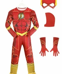 Jerry Leigh Deluxe DC Comics Flash Kids Costume -Wonderful Halloween Costumes Shop flash deluxe kids costume alt 7