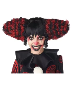 California Costume Collection Black And Red Clown Funhouse Wig