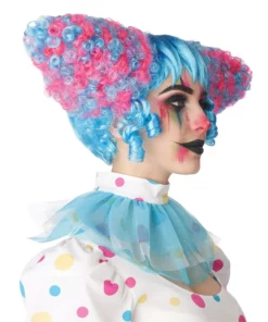 California Costume Collection Cotton Candy Clown Funhouse Wig -Wonderful Halloween Costumes Shop funhouse clown cotton candy wig alt 1