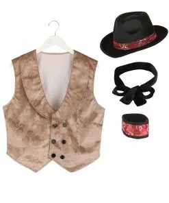 Yao Hats Gambler Costume Kit For Men -Wonderful Halloween Costumes Shop gambler costume kit alt 4