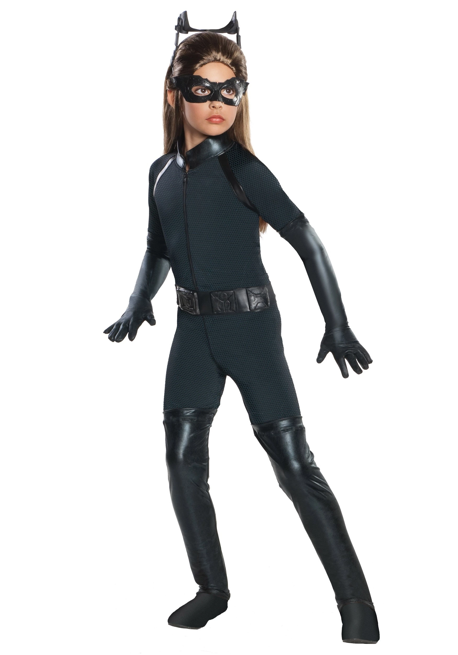 Rubies Costume Co. Inc Girls Deluxe Catwoman Costume 3 Rubies Costume Co. Inc Girls Deluxe Catwoman Costume