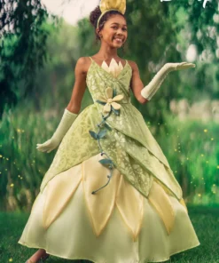 Armada Girl's Disney Deluxe The Princess And The Frog Tiana Costume