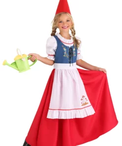 Fun Costumes Garden Gnome Girl's Costume -Wonderful Halloween Costumes Shop girls garden gnome costume alt 2