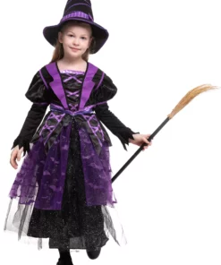 Joyin Light Up Purple Bat Witch Costume For Girls -Wonderful Halloween Costumes Shop girls light up purple bat witch costume alt 6
