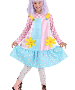 Armada Pinafore Clown Costume Dress For Girls