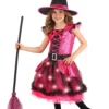 Seasons (HK) Ltd. Girl's Pink Light Up Witch -Wonderful Halloween Costumes Shop girls pink light up witch 2