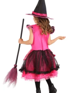 Seasons (HK) Ltd. Girl's Pink Light Up Witch -Wonderful Halloween Costumes Shop girls pink light up witch alt 5