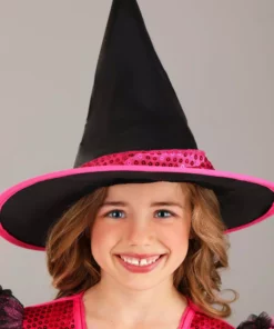 Seasons (HK) Ltd. Girl's Pink Light Up Witch -Wonderful Halloween Costumes Shop girls pink light up witch alt 6