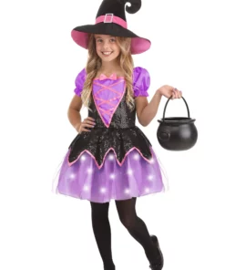 LF Products Pte. Ltd. Pink Light-Up Witch Costume For Girls