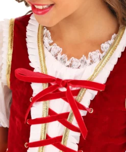 A Leading Role Premium Realistic Girls Red Riding Hood Costume -Wonderful Halloween Costumes Shop girls premium red riding hood costume alt3