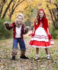 A Leading Role Premium Realistic Girls Red Riding Hood Costume -Wonderful Halloween Costumes Shop girls premium red riding hood costume lifestyle