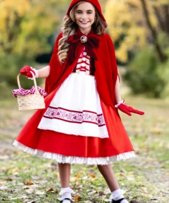 A Leading Role Premium Realistic Girls Red Riding Hood Costume