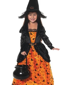 Underwraps Girl's Pumpkin Witch Costume