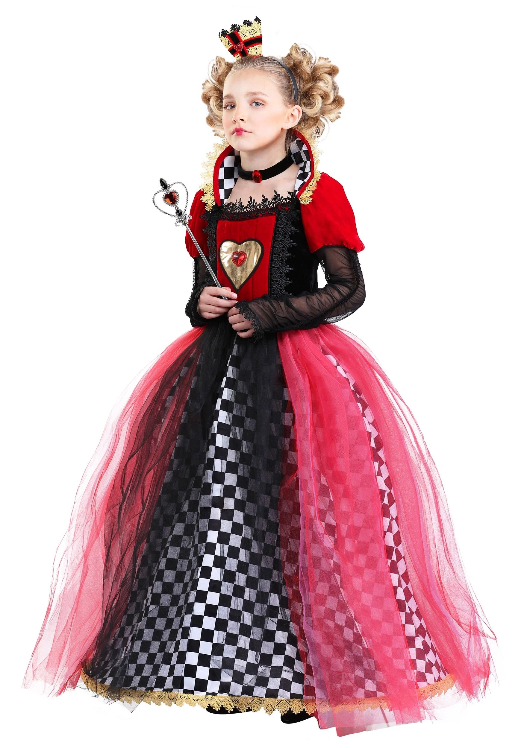 Fun Costumes Girls Ravishing Queen Of Hearts Costume 3 Fun Costumes Girls Ravishing Queen Of Hearts Costume