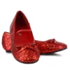 Ellie Red Ruby Glitter Ballet Flat Shoes For Girls -Wonderful Halloween Costumes Shop girls red ruby glitter ballet flat