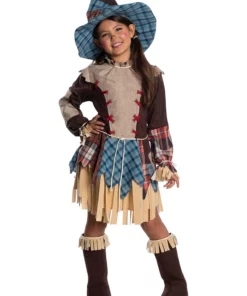 Charades Girls Patchwork Scarecrow Costume