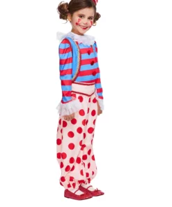 Seeing Red Vintage Clown Costume For Girls -Wonderful Halloween Costumes Shop girls vintage clown costume alt 2
