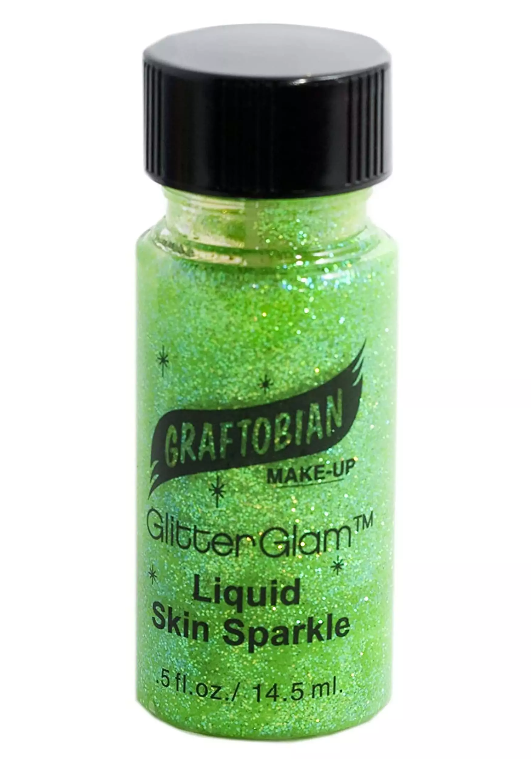 Graftobian GlitterGlam .5 Ounce Green Liquid Glitter Makeup 3 Graftobian GlitterGlam .5 Ounce Green Liquid Glitter Makeup