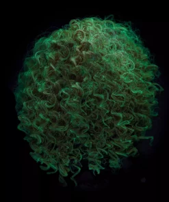 California Costume Collection Bright Red Glow In The Dark Curly Clown Wig -Wonderful Halloween Costumes Shop glow in the dark bright red curly clown wig alt 4