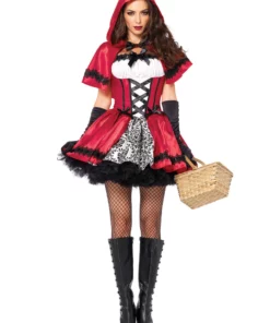 LEG AVENUE Gothic Red Riding Hood Adult Costume