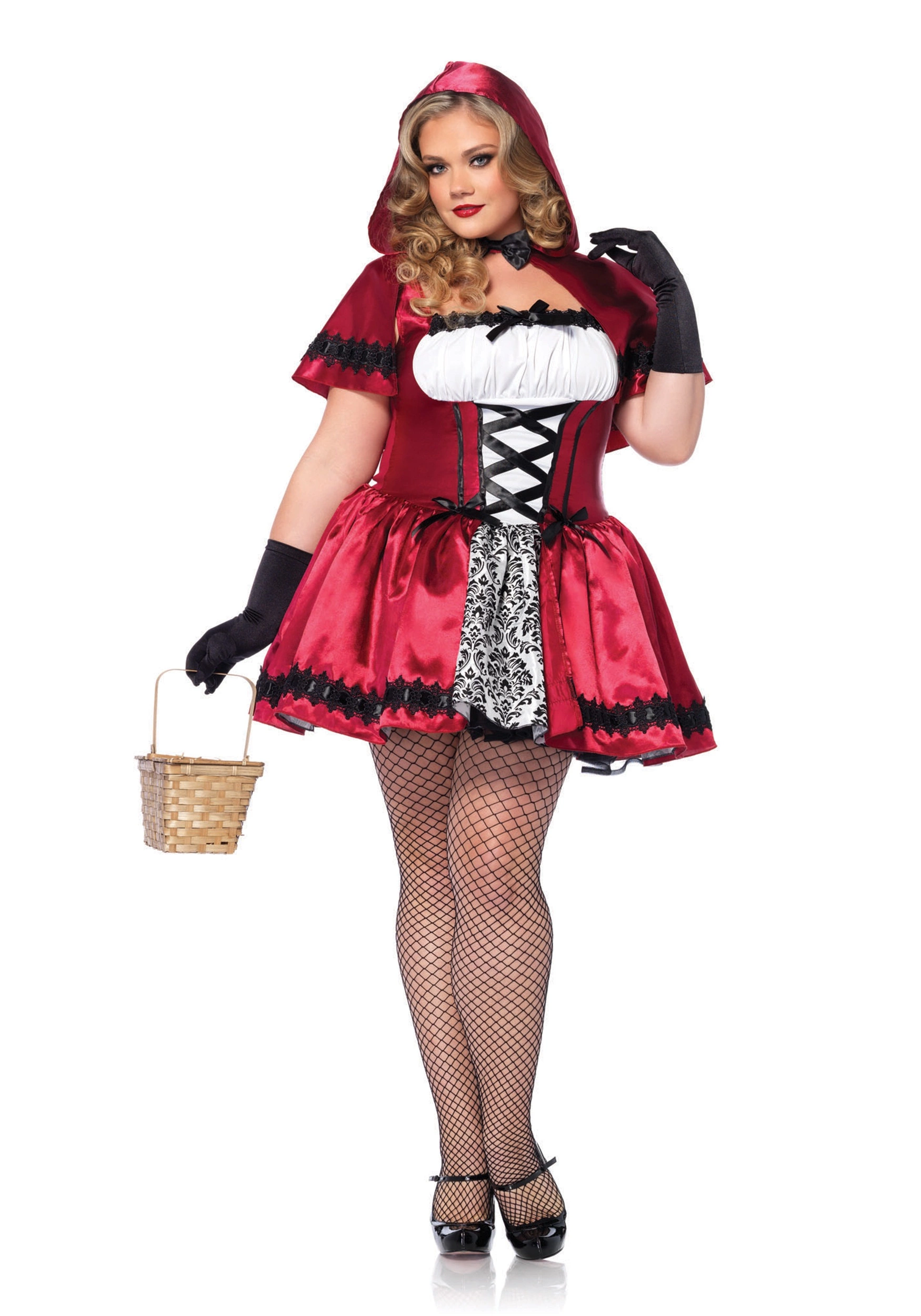 LEG AVENUE Gothic Red Riding Hood Plus Size Costume 3 LEG AVENUE Gothic Red Riding Hood Plus Size Costume