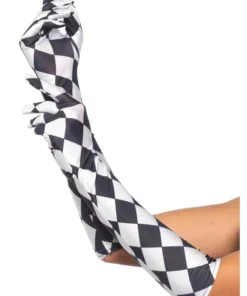LEG AVENUE Harlequin Elbow Length Gloves