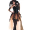 Underwraps Hallow's Eve Women's Orange & Black Witch Costume -Wonderful Halloween Costumes Shop hollows eve womens orange and black witch costume