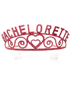 Elope Hot Pink Bachelorette Sparkle Tiara -Wonderful Halloween Costumes Shop hot pink sparkle bachelorette tiara alt 1