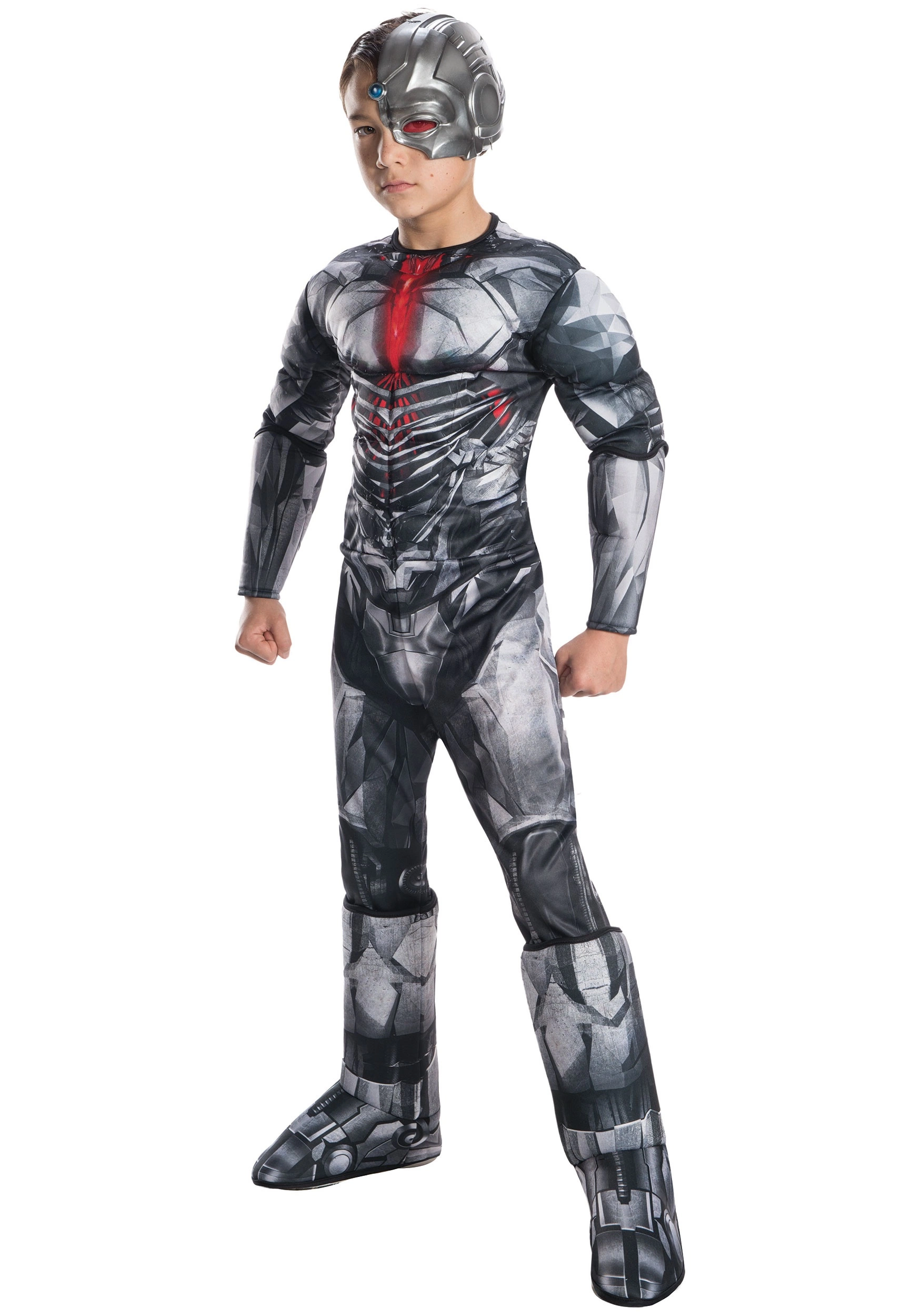 Rubies Costume Co. Inc Justice League Deluxe Boy's Cyborg Costume 3 Rubies Costume Co. Inc Justice League Deluxe Boy's Cyborg Costume