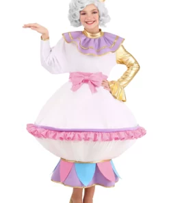 Fun Costumes Mrs. Potts Costume For Kids From Disney's Beauty And The Beast -Wonderful Halloween Costumes Shop kids beauty and the beast mrs potts costume alt 2