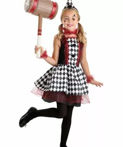 Jerry Leigh Burgundy Harlequin Costume For Kids