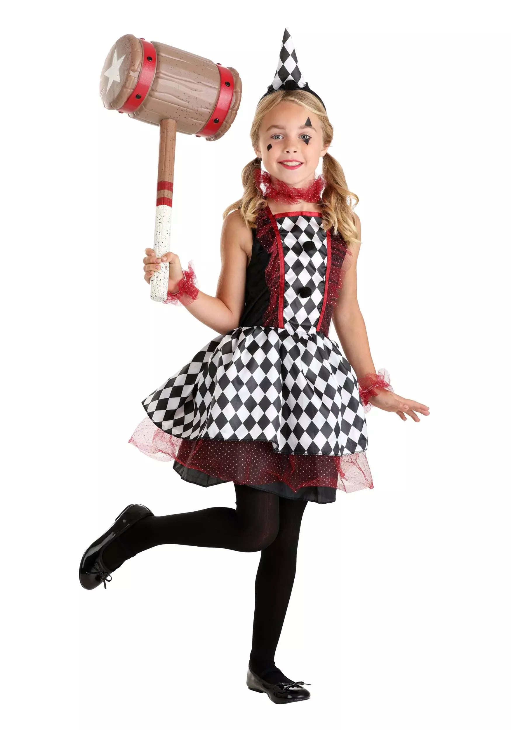 Jerry Leigh Burgundy Harlequin Costume For Kids 3 Jerry Leigh Burgundy Harlequin Costume For Kids