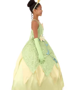 Armada Girl's Disney Deluxe The Princess And The Frog Tiana Costume -Wonderful Halloween Costumes Shop kids deluxe tiana costume alt 10