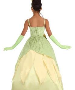 Armada Girl's Disney Deluxe The Princess And The Frog Tiana Costume -Wonderful Halloween Costumes Shop kids deluxe tiana costume alt 7