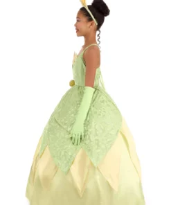Armada Girl's Disney Deluxe The Princess And The Frog Tiana Costume -Wonderful Halloween Costumes Shop kids deluxe tiana costume alt 8