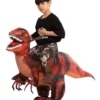 Joyin Inflatable Riding A Red Raptor Costume For Kids