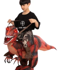 Joyin Inflatable Riding A Red Raptor Costume For Kids -Wonderful Halloween Costumes Shop kids inflatable riding a red raptor costume alt 2