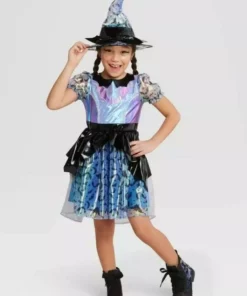 The Wholesale Group Iridescent Witch Kids Costume