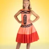 Suzhou Zhongsheng Imp & Exp Co., Ltd Girl's Red Crayon Costume Dress 1 Suzhou Zhongsheng Imp & Exp Co., Ltd Girl's Red Crayon Costume Dress -Wonderful Halloween Costumes Shop kids red crayon costume dress 0