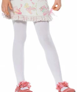 LEG AVENUE Kids White Tights