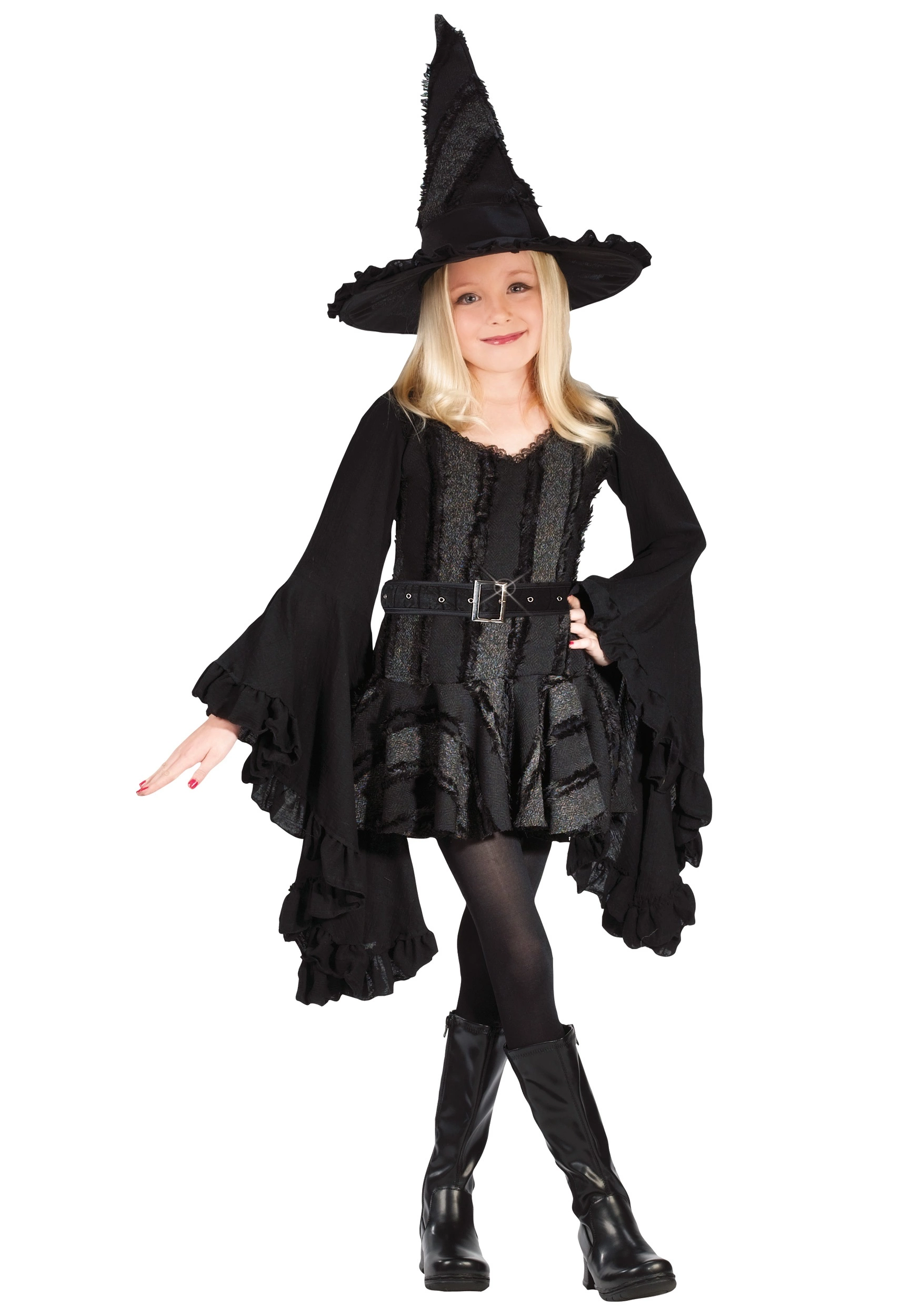 Fun World Black Witch Girl's Costume Dress 3 Fun World Black Witch Girl's Costume Dress