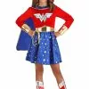 Jerry Leigh Girl's Long Sleeve Dress Wonder Woman Costume -Wonderful Halloween Costumes Shop kids wonder woman long sleeve dress costume