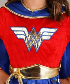 Jerry Leigh Girl's Long Sleeve Dress Wonder Woman Costume -Wonderful Halloween Costumes Shop kids wonder woman long sleeve dress costume alt 3