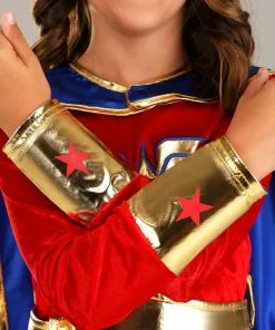 Jerry Leigh Girl's Long Sleeve Dress Wonder Woman Costume -Wonderful Halloween Costumes Shop kids wonder woman long sleeve dress costume alt 4