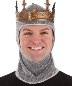 Elope King Arthur Costume Crown With Hood.
