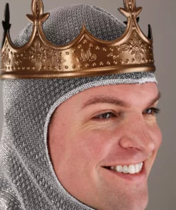 Elope King Arthur Costume Crown With Hood. -Wonderful Halloween Costumes Shop king arthur crown hood alt 2