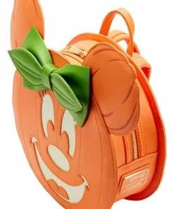 Disney Glow Face Minnie Pumpkin Loungefly Mini Backpack -Wonderful Halloween Costumes Shop loungefly disney glow face minnie pumpkin mini bac alt 2