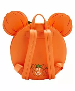 Disney Glow Face Minnie Pumpkin Loungefly Mini Backpack -Wonderful Halloween Costumes Shop loungefly disney glow face minnie pumpkin mini bac alt 3