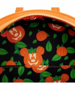 Disney Glow Face Minnie Pumpkin Loungefly Mini Backpack -Wonderful Halloween Costumes Shop loungefly disney glow face minnie pumpkin mini bac alt 5